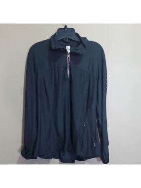 Mondetta Women's Black 1/4 Zip-Up Jacket Size Small